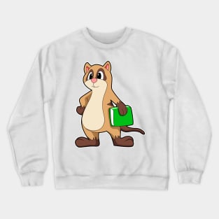 Meerkat with Book Crewneck Sweatshirt